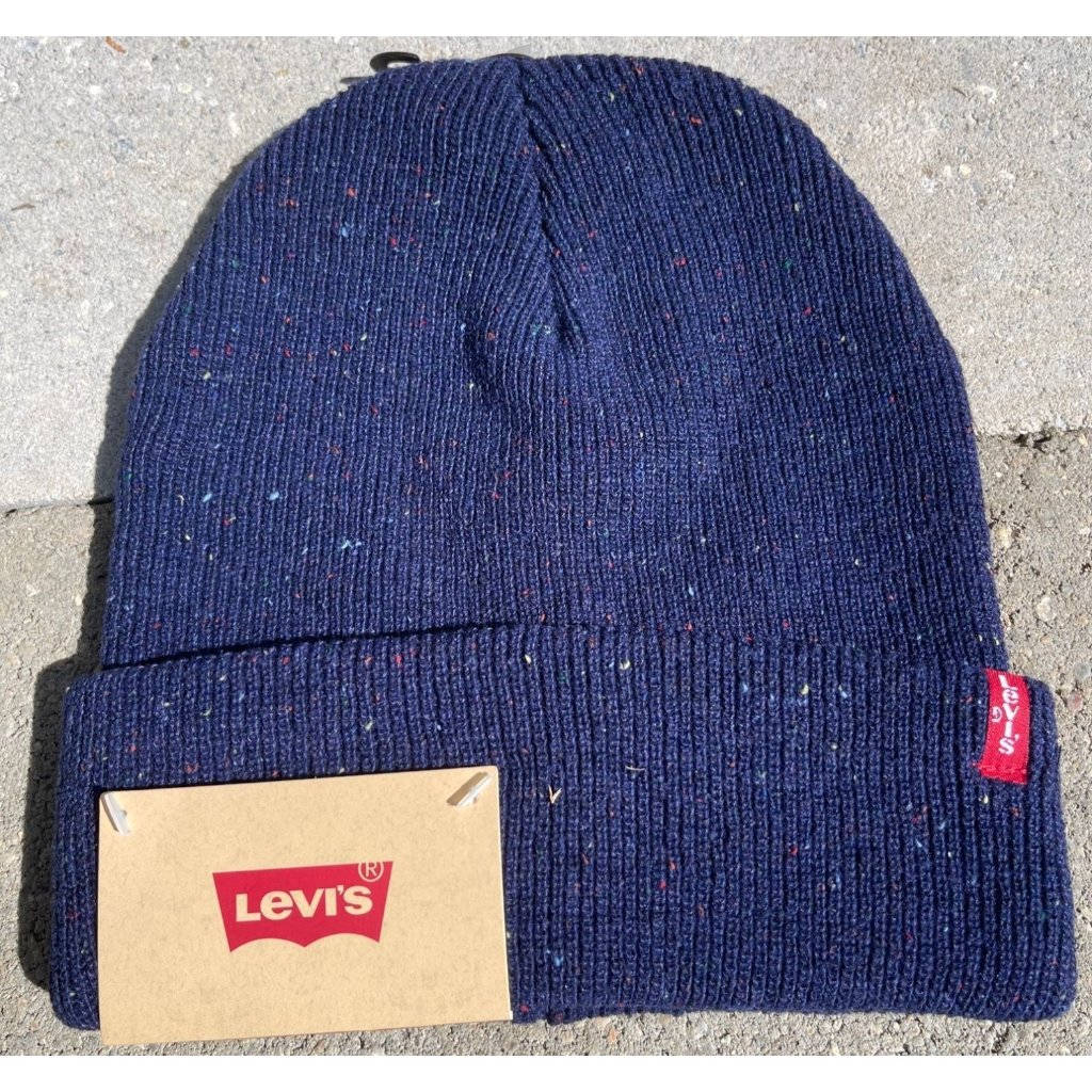 Levis Men’s Speckled Donegal Rib Knit Cuffed Beanie
